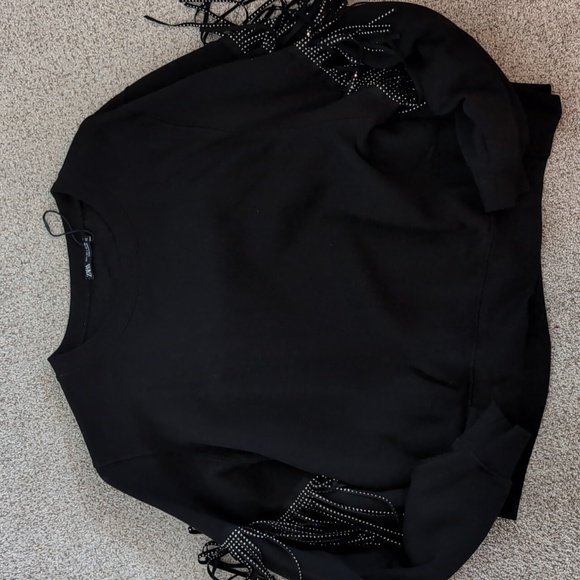 Zara Rhinestone Fringe Sweatshirt - Picture 5 of 5